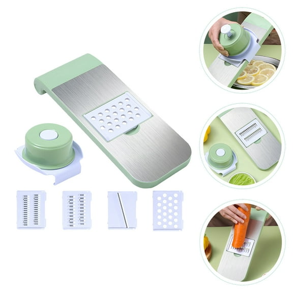 UPOUART Metal Vegetable Chopper Set with Slicing, Shredding, Grating Functions - Small for Household Kitchen Use