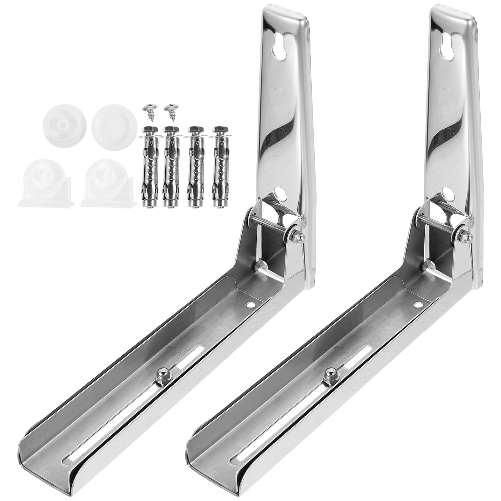 UPOUART 1Set Microwave Oven Wall Stand Wall-mounted for Kitchen Storage Silver Color