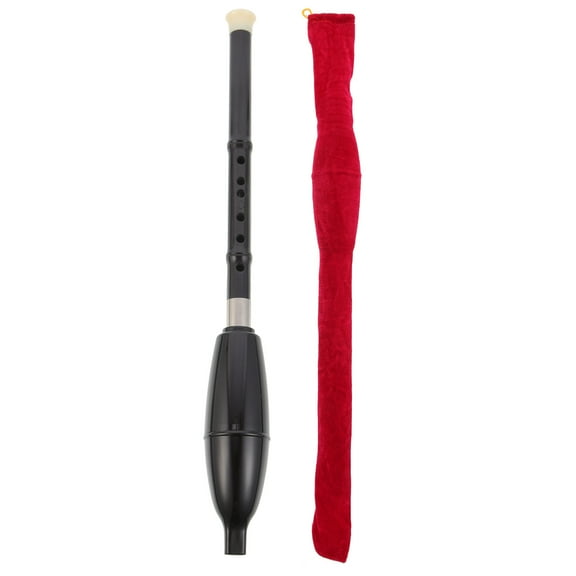 UPOUART 1Set Portable Vertical Bawu Resin Wind Instrument with Storage Bag Folk Music Instrument