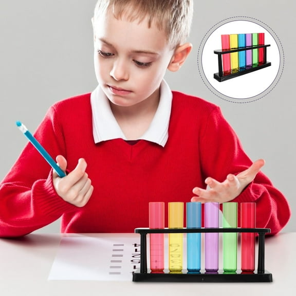 UPOUART 1Set Practical Plastic Test Tubes Assorted Colors Leak Resistant for Storage Use
