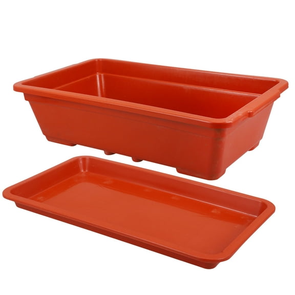 UPOUART Herb Planter With Tray Plastic Container Red 1 Garden Use