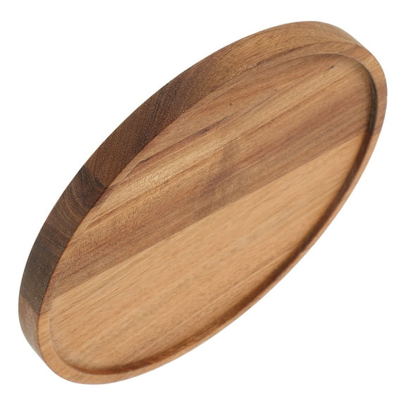 UPOUART Round Wooden Countertop Tray Rotating Serving Plate Kitchen Use Retro Style