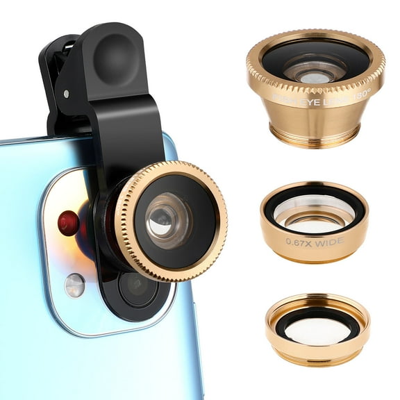 UPOUART Golden Professional Hd Phone Camera Lens for Photography with Super Wide Angle