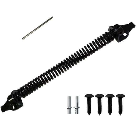 UPOUART 1Set Self-Closing Spring for Gates in Black Carbon Steel 14.2X1.5X0.8in