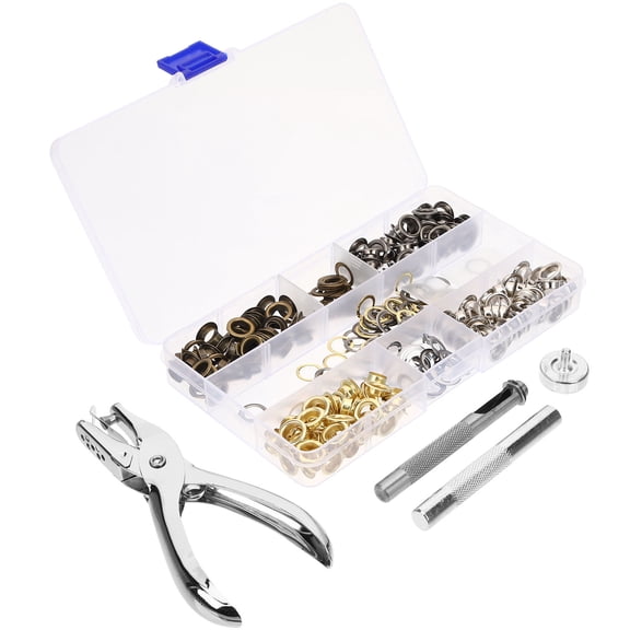 UPOUART Button Tool Kit with Clear Copper Fasteners for Home, Craft, Sewing, and Projects