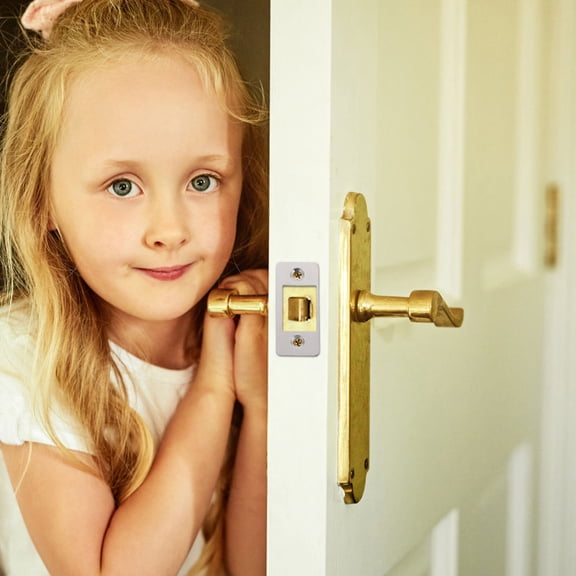 UPOUART Stainless Steel Door Latch Striker Plate 1 Set for Front Door Security and Home Reinforcement Hardware