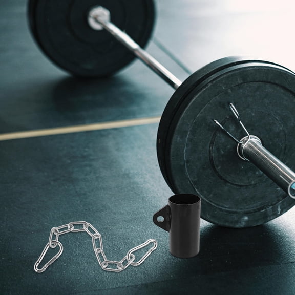 UPOUART 1Set T Shape Bar Replacement Sleeve Barbell Post Adapter Stable Workout Accessory in Black
