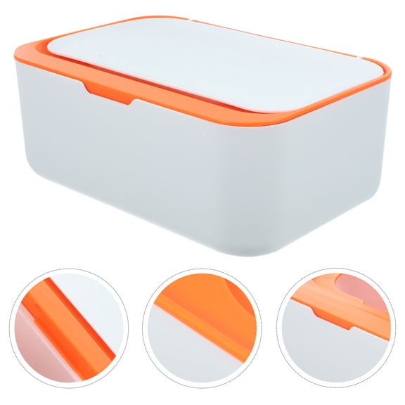 UPOUART 1Set Tissue Box Cover for Bedrooms in Orange with PP Material and Sealed Protection