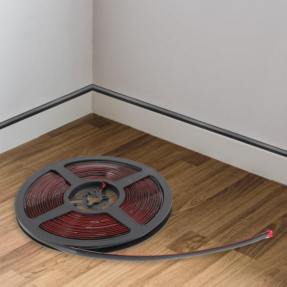 UPOUART 1Set Wall Molding Trim Self Adhesive Flexible Baseboard Molding Black Square for Homeowners