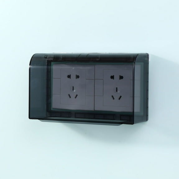 UPOUART Outlet Cover for Home Use, Black Plastic Double-Position Design, Electrical Socket Protector