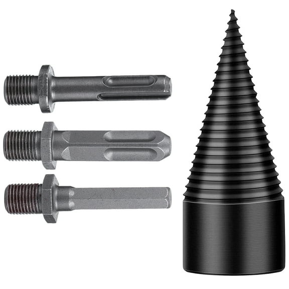 UPOUART 1Set Woodworker Drill Bit Cone with Anti Slip Design High Hardness Steel Black