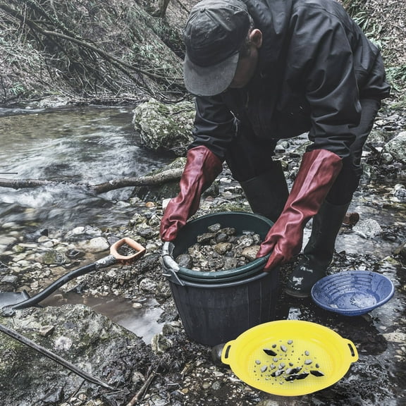 UPOUART 1Set Yellow Filter Pan for Plated Gold Mining and Beach Sand Sifting with Strong Durable Build