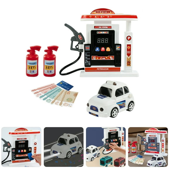 UPOUART Station Playset with Car Toys for Kids, Imaginative Role Play, Battery-Free Fun and Design