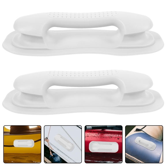 UPOUART 2-Pack Grey Inflatable Boat Handles with Strong Adhesive Patch for Boards and Watercraft