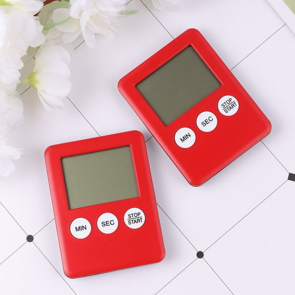 UPOUART 2 Pcs Electronic Digital Timer Red Plastic Sports Timer for Home and Training