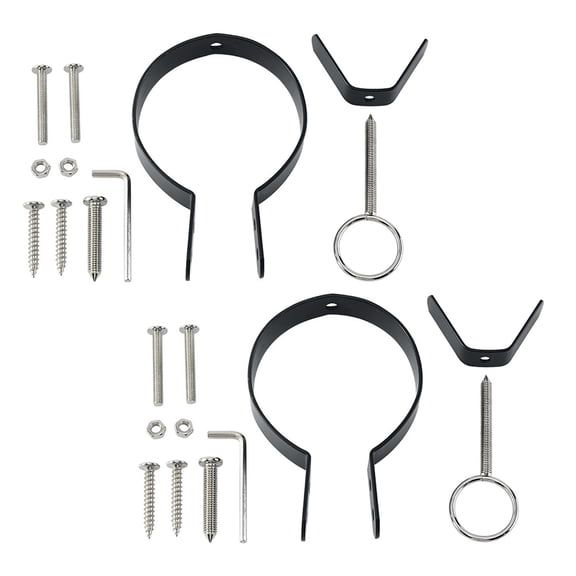 UPOUART 2 Sets Kitchen Organisation Ham Holder Iron Stable Installation Black Silver