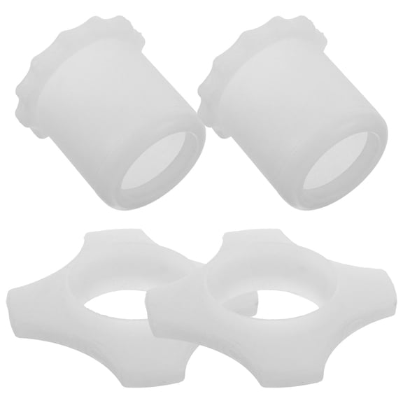 UPOUART 2 Sets Mic Rings Replacement Silicone White