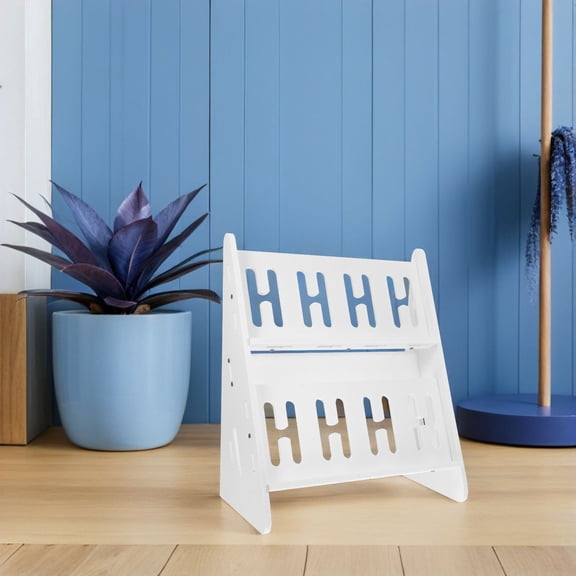 UPOUART 2 Tier White Multi Phone Stand Rack for Desk with Space Saving Vertical Storage and Live Streaming Support