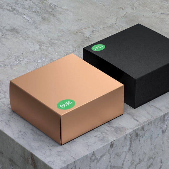 UPOUART 2000Pcs Quality Test Labels Sticker Green Adhesive for Warehouse Monitoring