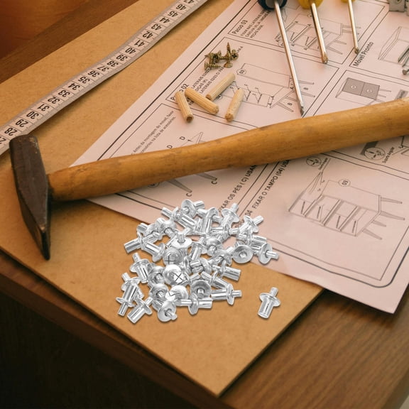 UPOUART 200Pcs Aluminum Dome Drive Rivets Lightweight Knock Type Blind Rivets for Machinery Assembly