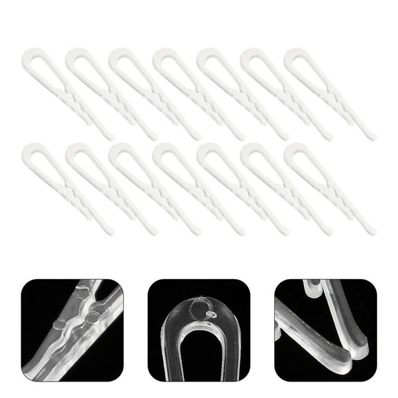 UPOUART 200pcs Transparent Clip Shape for All Kinds of People Clothes Clips