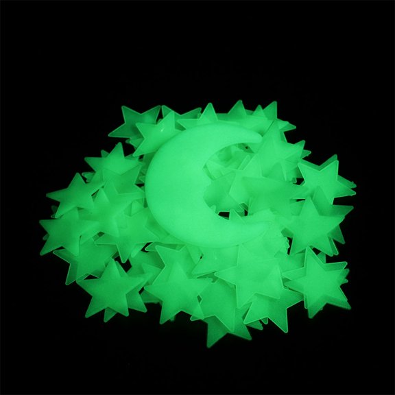 UPOUART 201Pc Star Luminous Sticker Blue Glow Tear and Stick Wall Decoration for Bedroom