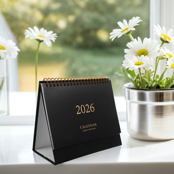 UPOUART 2026 Minimalist Desktop Calendar for Daily Planning, Scheduling and Organization with Compact Modern Design