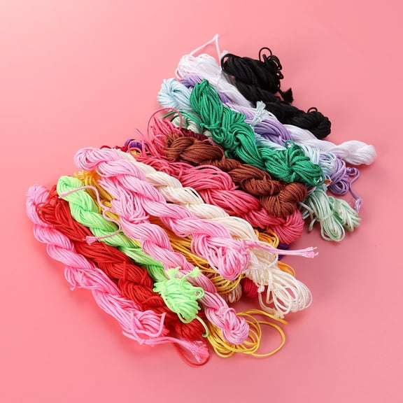 UPOUART 20PCS Assorted Color Chinlon Jewelry String Cord for Beads Crafting and Jewelry Making