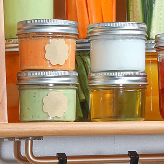 UPOUART 20Pcs Assorted Color Plastic Storage Jars with Aluminum Caps for Kitchen Organization