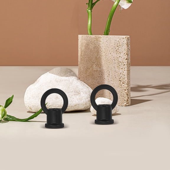 UPOUART 20Pcs Black Ceiling Light Hooks Heavy Duty Screw Eyes for Pendant Lamps Garden Decoration