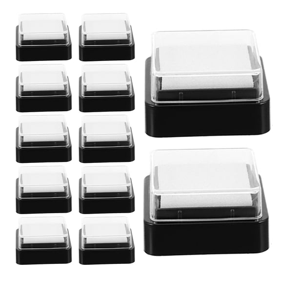 UPOUART 20Pcs Black Ink Pads for DIY Stamp Craft Durable Sponge Ink Pads for Paper Wood Fabric