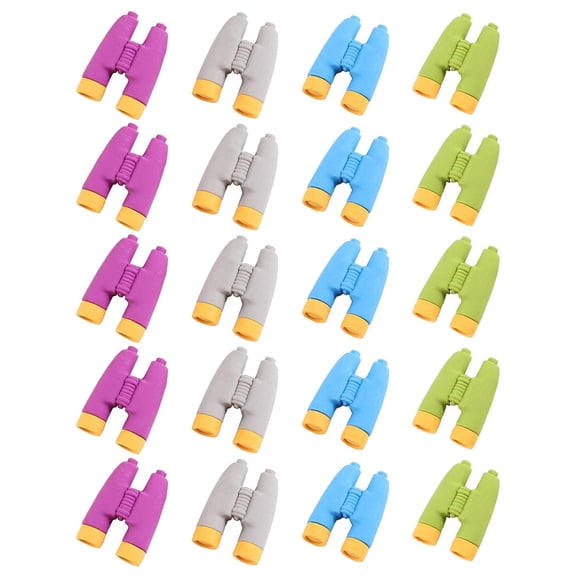 UPOUART 20Pcs Creative Telescope Erasers Assorted Colors Lightweight and Easy to Carry