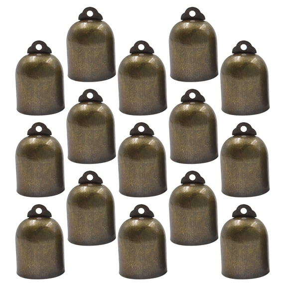 UPOUART 20Pcs Decorative Brass Bells with Vintage Finish for Christmas Craft Bells and Home Decor