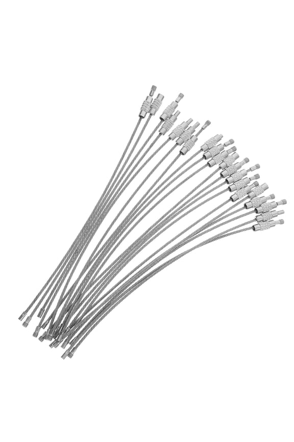 20-Pack Stainless Steel Wire Rope Key , Heavy-Duty for Projects, Luggage, Outdoor and Everyday Use