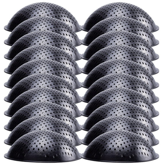 UPOUART 20Pcs Flower Pot Hole Mesh Pads Black Plastic Drainage Mats for Planter Breathable Base Cushion