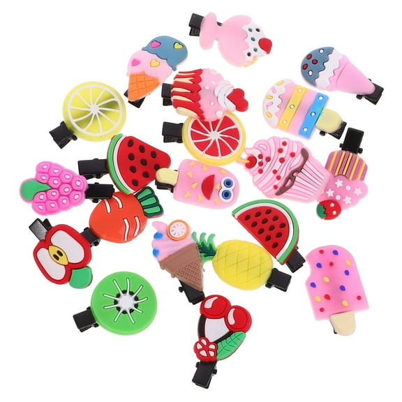 UPOUART 20 Pcs Kawaii Ice Cream Hair Clips for Girls, Cute Hair Accessories for Parties and Everyday Use