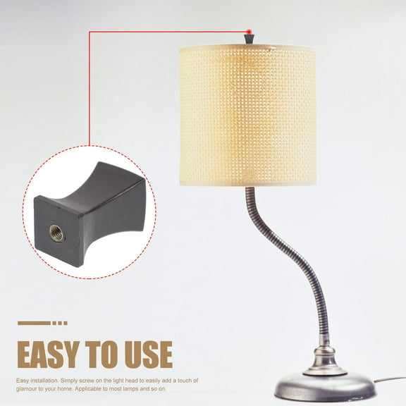 UPOUART 20Pcs Lamp Shade Finial Tapped Plastic Black for Table and Floor Lamps