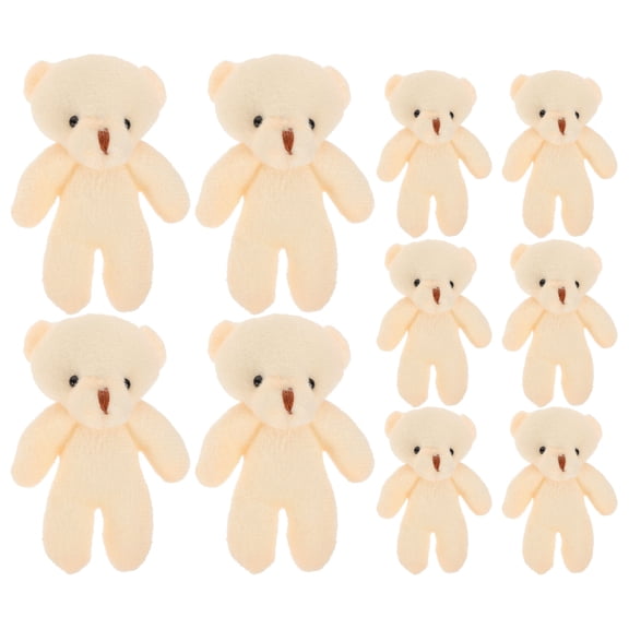 UPOUART 20Pcs Little Stuffed Animals Bulk for Theme Party Beige PP Cotton