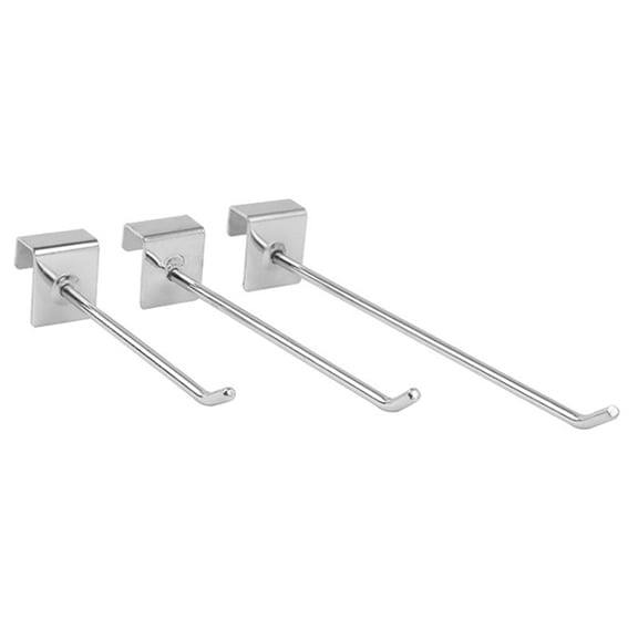 UPOUART 20Pcs Metal Hanger Hooks Plated Silver Iron for Supermarket Clothes Display Prop