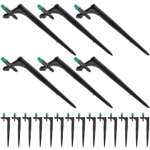 UPOUART 20Pcs Micro Atomizing Garden Sprinkler Sprayer Plastic Black Adjustable Misting For Garden Management