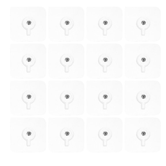 UPOUART 20Pcs Non Trace Transparent Kitchen Sticker Hooks with Super Adhesive Force