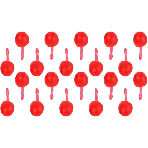 UPOUART 20 Pieces Red Artificial Cherry Decorations Realistic Fake Fruit Props for Store Displays and Photography Scenes