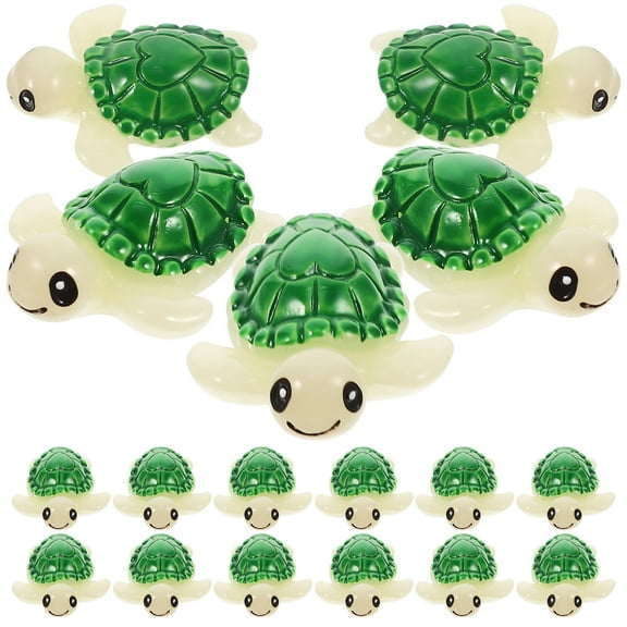 UPOUART 20Pcs Miniature Tortoise Figurines Multi-Colored Synthetic Resin Collectibles for Home Decor and Craft
