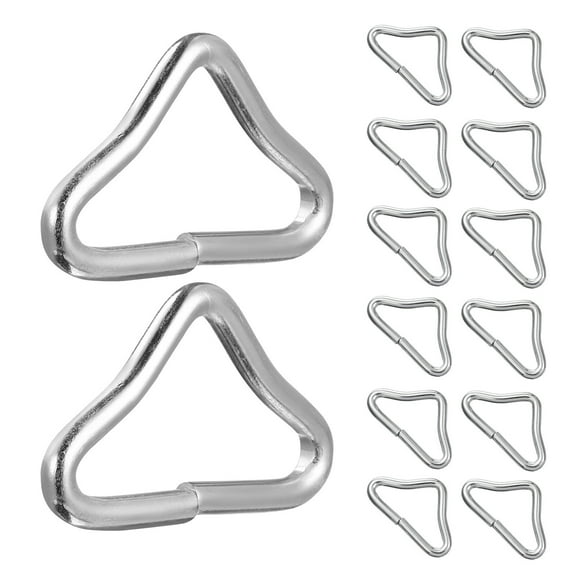 UPOUART 20 Pieces Galvanized Steel Triangle Hooks with Wire Buckles, Hardware for Outdoor Trampoline Use