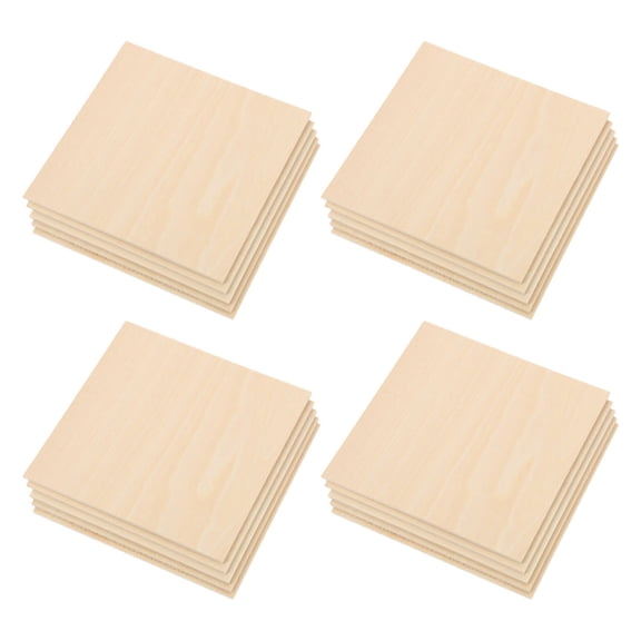 UPOUART 20Pcs Wooden Planks for Crafting Diy Square Pieces 3.93X3.93X0.08In