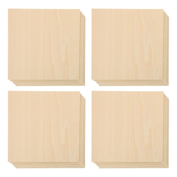 UPOUART 20Pcs Wooden Planks for Crafting Diy Square Pieces 3.93X3.93X0.08In