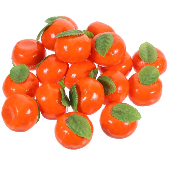 UPOUART 20pcs Lifelike Artificial Orange Decor for Photography Props Plastic Simulation Fruit