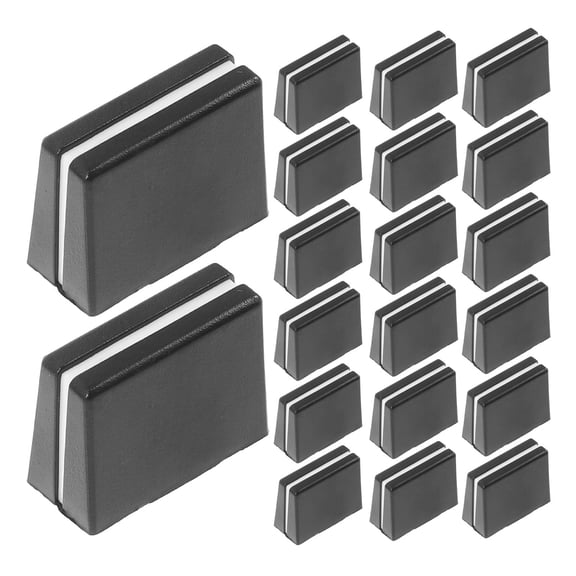 UPOUART 20-Piece Black Fader Knob Caps for Audio Mixer Console Controllers, Replacement Slider Knobs