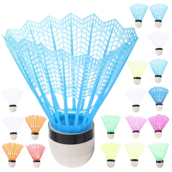 UPOUART 20pcs Windproof Nylon Shuttlecocks Set for and Outdoor Games with Design