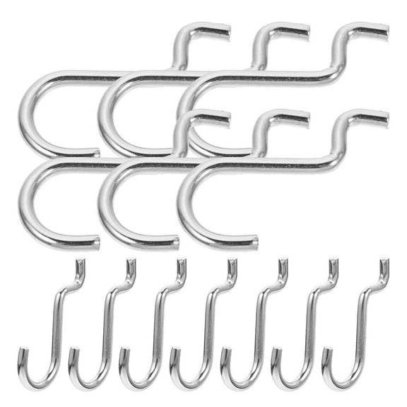 UPOUART Heavy Duty Metal Hooks for Pegboards Sturdy Tool Organizer Silver 24Pcs